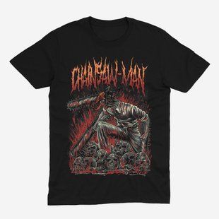 Футболка з принтом з аніме Людина-бензопила Chainsawman 0877 фото