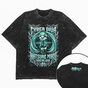 copy_Футболка stone wash з принтом з аніме Hatsune Miku copy_3456789925 фото