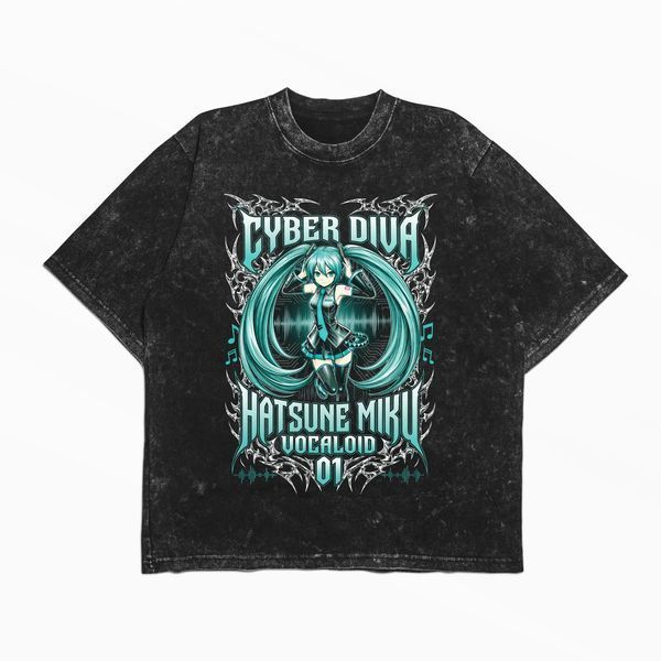 copy_Футболка stone wash з принтом з аніме Hatsune Miku copy_3456789925 фото