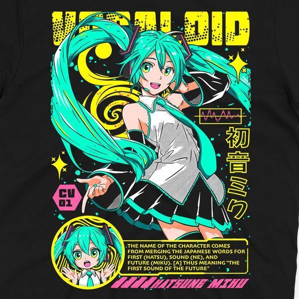 Футболка з принтом з аніме Hatsune Miku Хацуне Міку  0639 фото