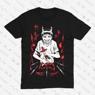 Футболка з принтом з аніме Джюнджі Іто Junji Ito 0731 фото