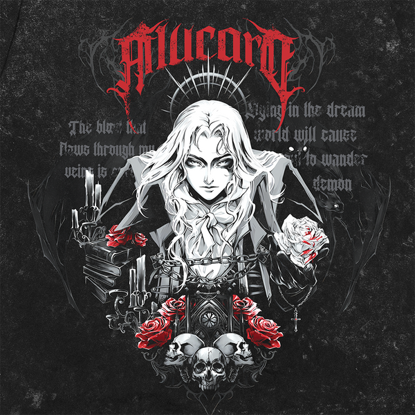 Футболка stone wash з принтом з аніме Castlevania 3456790003 фото