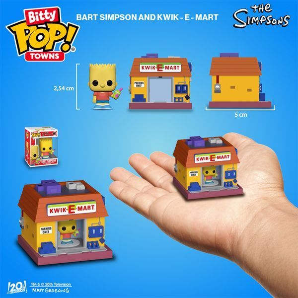 Набір фігурок Bitty Pop! Town - Барт Сімпсон і Квікі-Март 83684 фото