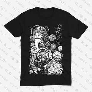 Футболка з принтом з аніме Джюнджі Іто Junji Ito 0737 фото