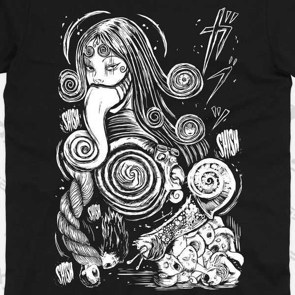 Футболка з принтом з аніме Джюнджі Іто Junji Ito 0737 фото