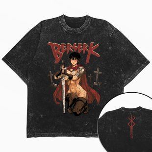 Футболка stone wash з принтом з аніме Berserk 3456789910 фото
