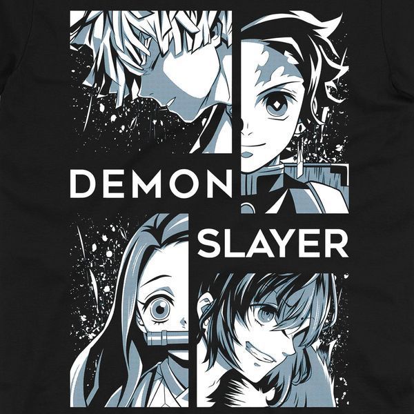 Футболка з принтом з аніме Клинок, який знищує демонів Demon Slayer 0828 фото