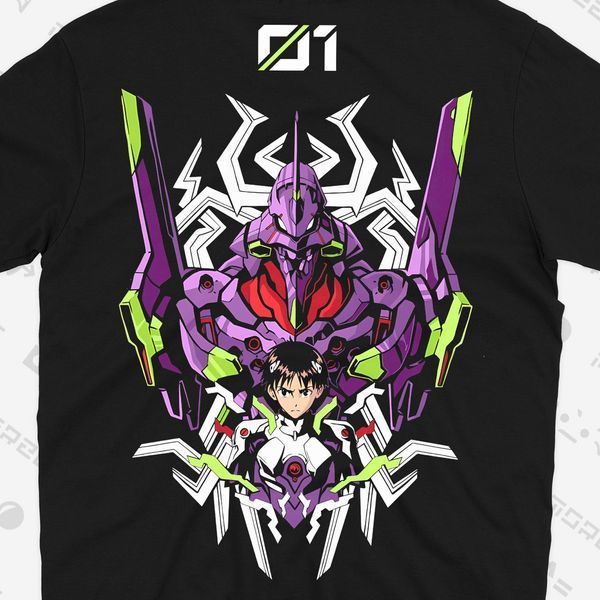 Футболка з принтом з аніме Євангеліон Evangelion 0807 фото