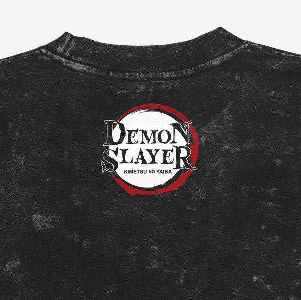 Футболка stone wash з принтом з аніме  Клинок, який знищує демонів Demon Slayer 3456789963 фото