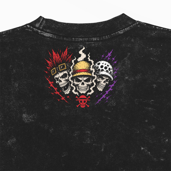 Футболка stone wash з принтом з аніме One Piece 3456789966 фото