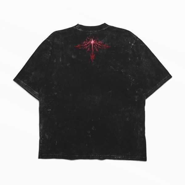 Футболка stone wash з принтом з аніме Jujutsu Kaisen 3456789920 фото