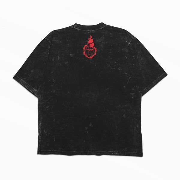 Футболка stone wash з принтом з аніме Jujutsu Kaisen 3456789921 фото
