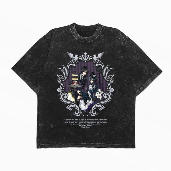 Футболка stone wash з принтом з аніме Black Butler 3456789924 фото