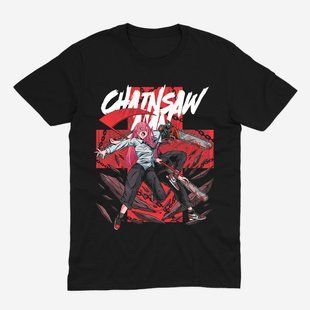 Футболка з принтом з аніме Людина-бензопила Chainsawman 0871 фото