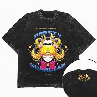Футболка stone wash з принтом з аніме Sailor Moon 3456789929 фото