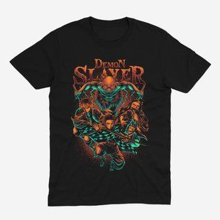 Футболка з принтом з аніме Клинок, який знищує демонів Demon Slayer 0824 фото