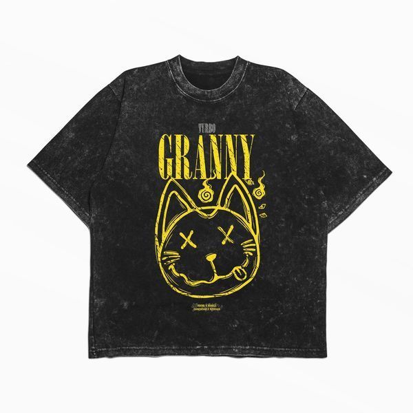 Футболка stone wash з принтом з аніме DanDaDan x Nirvana 3456789936 фото