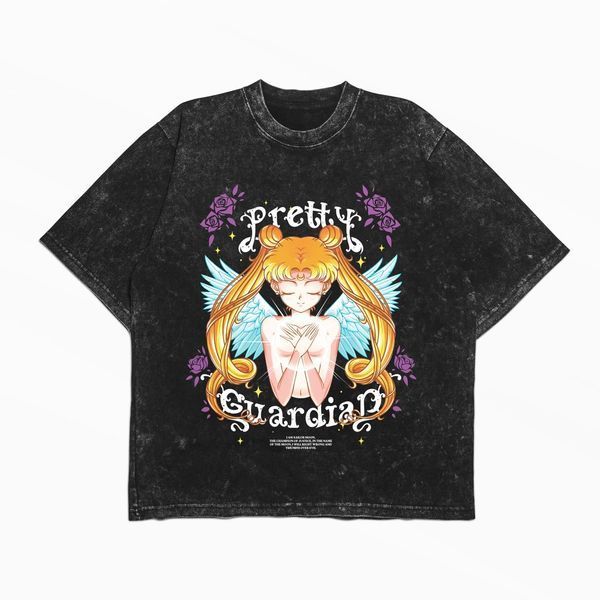 Футболка stone wash з принтом з аніме Sailor Moon 3456789931 фото