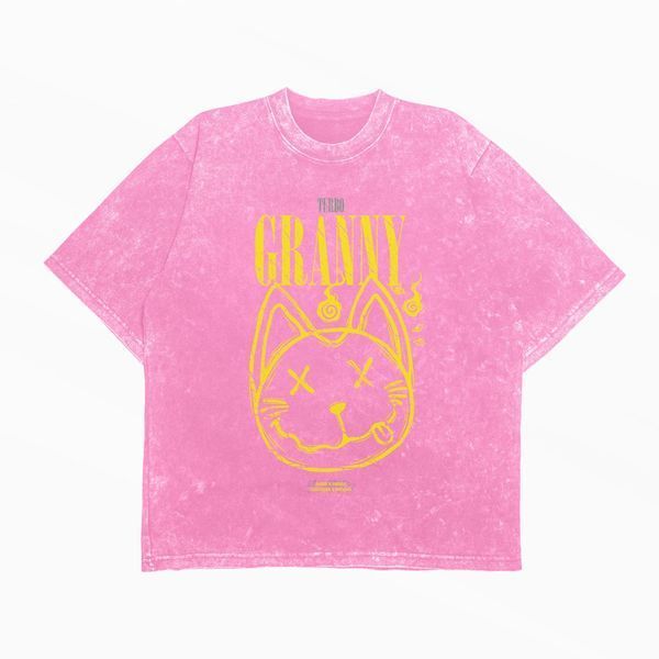 Футболка stone wash з принтом з аніме DanDaDan x Nirvana 3456789937 фото