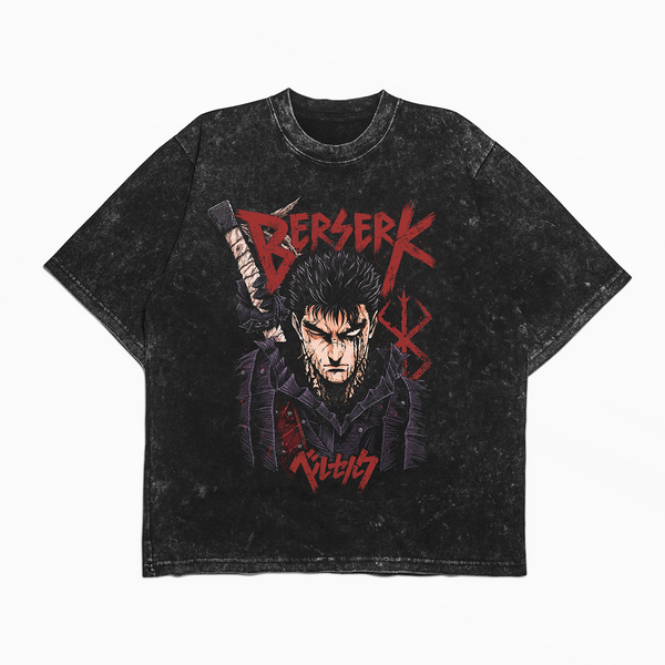Футболка stone wash з принтом з аніме Berserk 3456789990 фото
