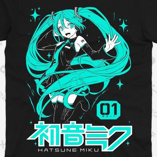 Футболка з принтом з аніме Hatsune Miku Хацуне Міку  0633 фото